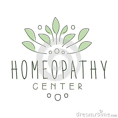 Homeopathi center logo symbol vector Illustration Vector Illustration