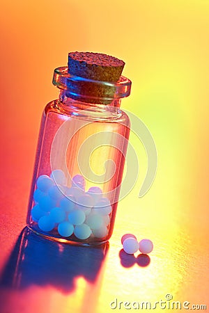 Homeopathic medication Stock Photo