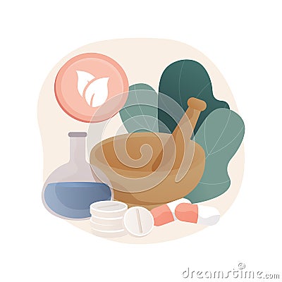 Homeopathy abstract concept vector illustration. Vector Illustration