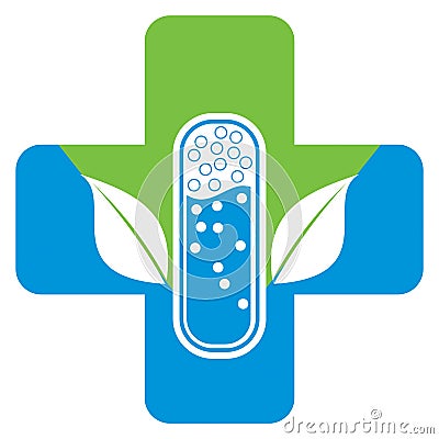 Homeopathy, alternative medicine concept Vector Illustration