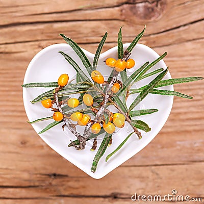 Homeopathy and cooking with sea buckthorn Stock Photo