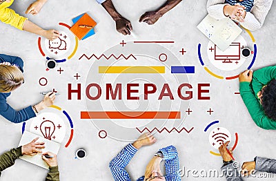 Homepage Website Blogging Browser Concept Stock Photo