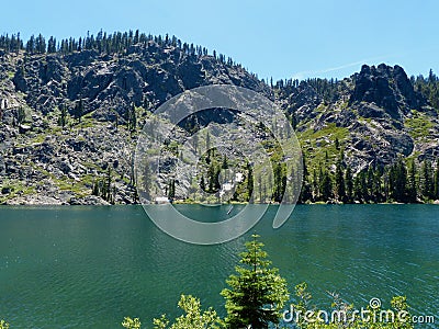 Homer Lake, Plumas National Forest, Northern California. Stock Photo