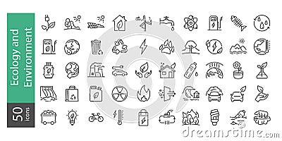 Ecology and Environment icon set Vector Illustration