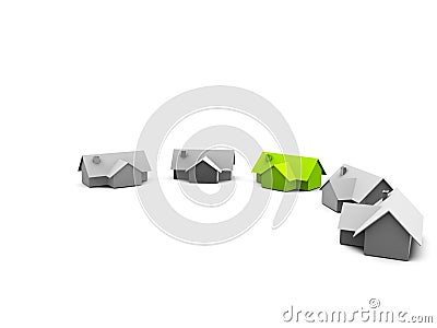 Homes Cartoon Illustration