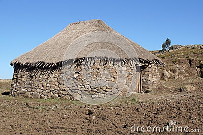Homes, Amhara, Ethiopia, Africa Stock Photo