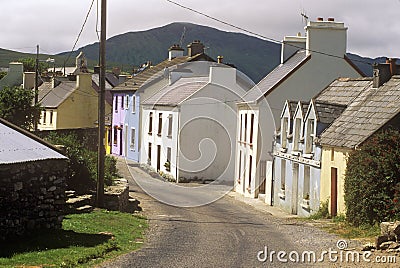 Homes in Eyeries Village, West Cork, Ireland Editorial Stock Photo