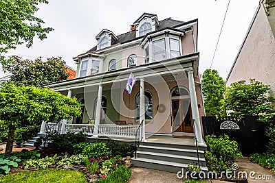 Homes on Third Street in Downtown Historic Federick, Maryland Editorial Stock Photo