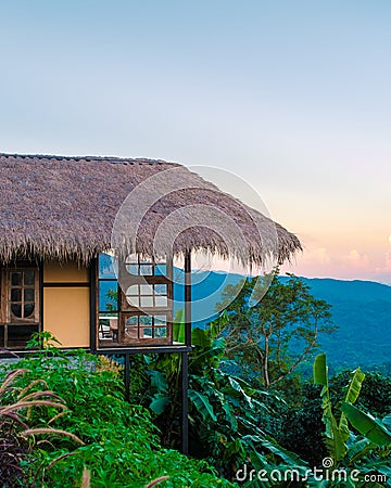 Homestay in the Doi Chang mountains of Chiang Rai Northern Thailand Stock Photo