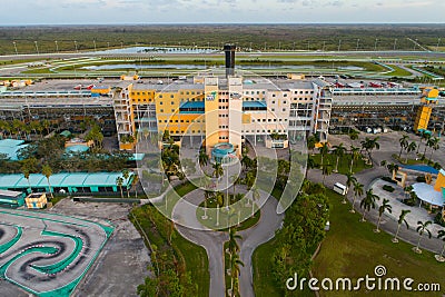 Aerial drone photo Homestead Speedway Miami FL, USA Editorial Stock Photo