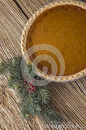 Homestyle Holiday Sweet Potoato Pie Stock Photo