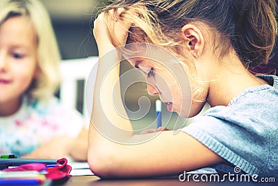 Homework Stock Photo