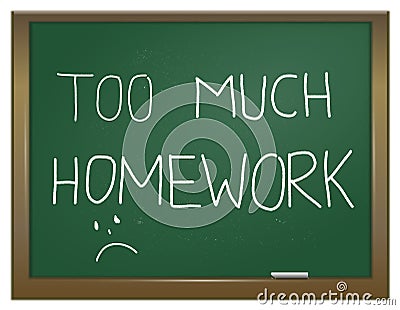 Homework stress. Stock Photo