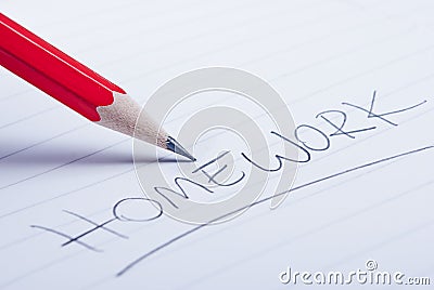 Homework Stock Photo