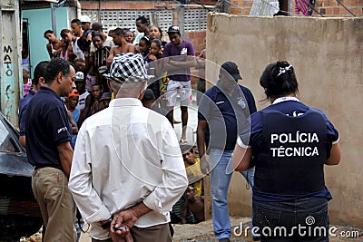 Homicide investigation in salvador Editorial Stock Photo