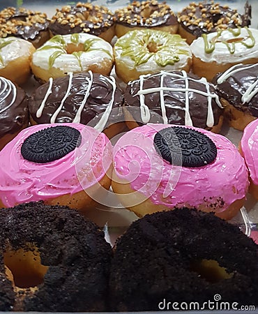 Hommade Donuts in Indonesia looks so tasty Stock Photo