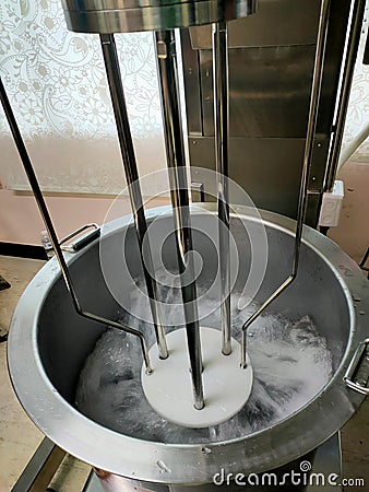 Homogenizer mixer machine Stock Photo