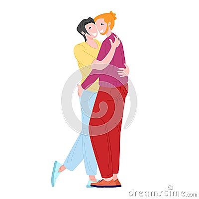 Homosex male couple Vector Illustration