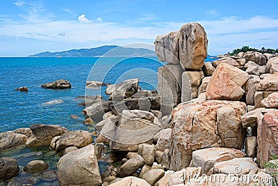 Hon Chong Promontory at Nha Trang City, Vietnam Stock Photo