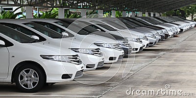 Honda cars in dealer stock prepare for sales Editorial Stock Photo