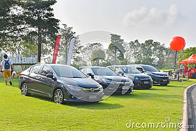 Honda City car on course in Honda LPGA Thailand 2018 Editorial Stock Photo