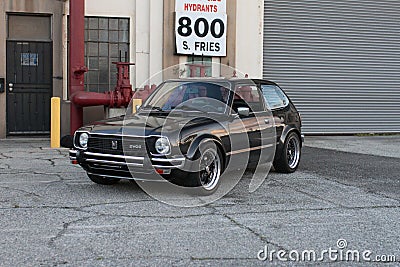 Honda Civic CvCC 1978 - Sleeper car in Los Angeles Editorial Stock Photo