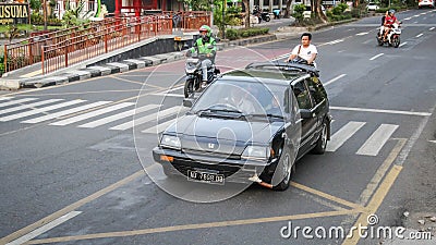 Honda Civic Wonder SB3 hatchback on the road driving fast Editorial Stock Photo