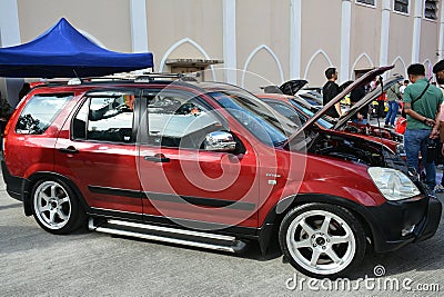 Honda crv at Revolve Car Show in Manila, Philippines Editorial Stock Photo