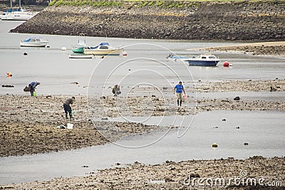 Hondarribia beach, Txingudi bay Editorial Stock Photo