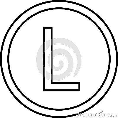 Honduran lempira coin icon, currency of Honduras Vector Illustration