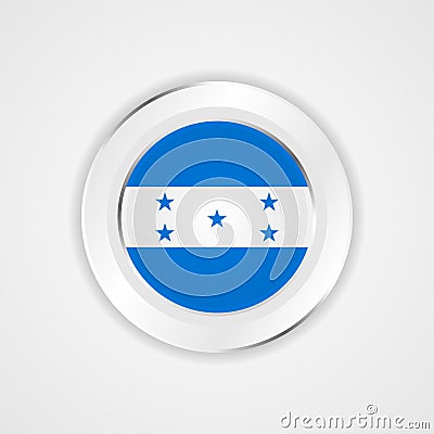 Honduras flag in glossy icon. Stock Photo