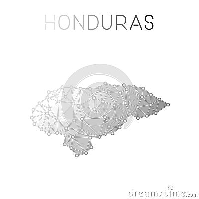 Honduras polygonal vector map. Vector Illustration