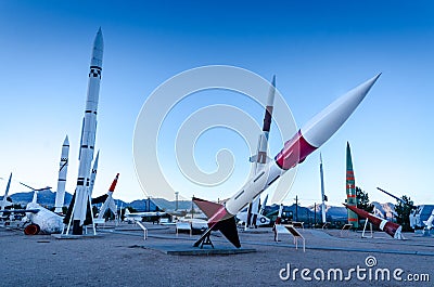 Honest John Missile - White Sands Missile Museum - NM Editorial Stock Photo