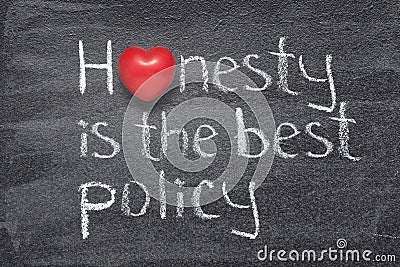 Honesty best policy heart Stock Photo