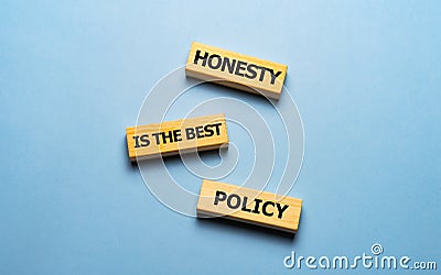 Honesty Is The Best Policy Message on wooden blocks. Concept Image Stock Photo