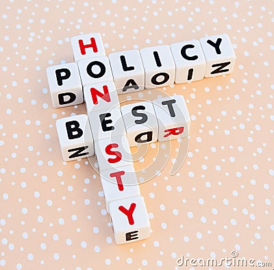 Honesty best policy Stock Photo