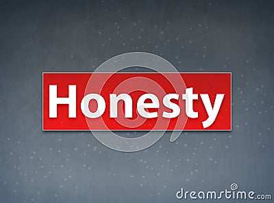 Honesty Red Banner Abstract Background Cartoon Illustration