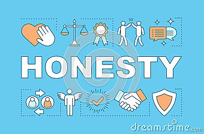 Honesty word concepts banner Vector Illustration