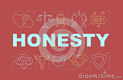 Honesty word concepts banner Vector Illustration