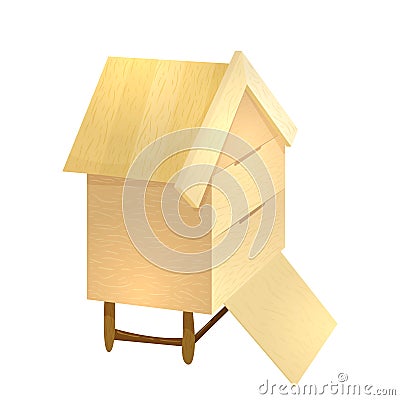 Honey apiary beehive Vector Illustration