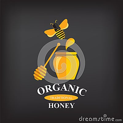 Honey badge and label. Vector Illustration