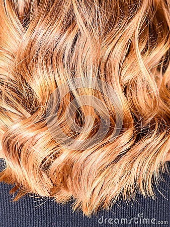 Honey Balayage Hair Stock Photo