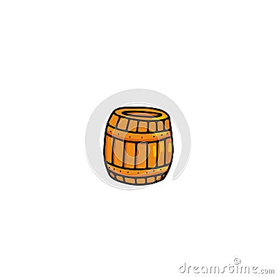 Honey barrel icon Vector Illustration