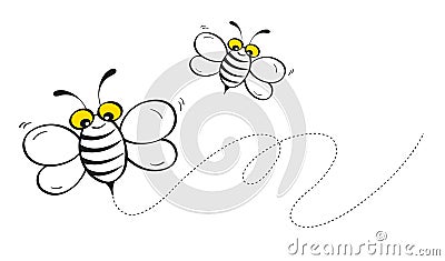 Honey Bee Flying Stock Photo