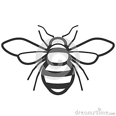 Honey bee icon Vector Illustration