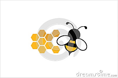 honey bumble bee hive vector background theme poster illustration Cartoon Illustration