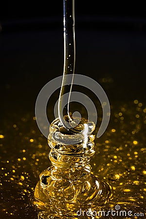 Honey Coiling Effect Stock Photo