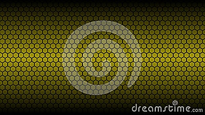 Honey comb hexagon gold design background Vector Illustration