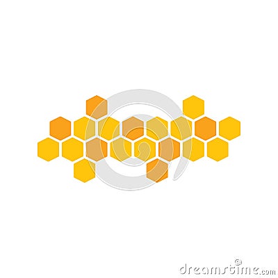 Honey comb logo vector icon concept Vector Illustration