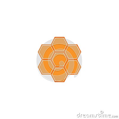 Honey comb logo vector icon concept Vector Illustration